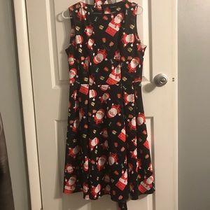 Christmas Santa Print Dress
